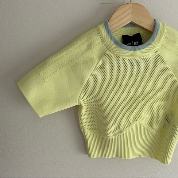 Adidas x IVY PARK Yellow and Blue Knit Crop Top sz XS - Picture 7 of 9